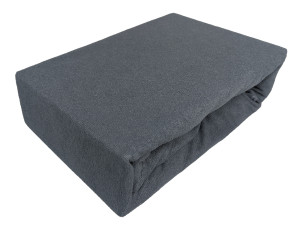 Prześcieradło frotte z gumką 160x200 grafit