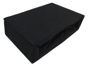 prześcieradło z gumką frotte 180x200 czarne