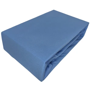 Prześcieradło frotte z gumką 160x200 błękitne