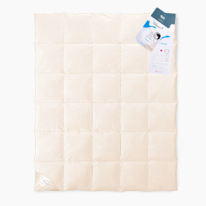 Kołdra z pierza 140x200 naturalna 100% całoroczna kremowa AMZ