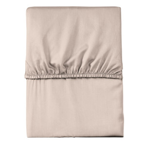 Prześcieradło z gumką 90x200 mikrofibra satynowa beżowe