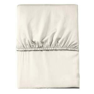 Prześcieradło z gumką 120x200 mikrofibra satynowa ecru