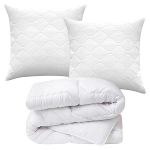Komplet kołdra i poduszki 200x220 całoroczny 280g