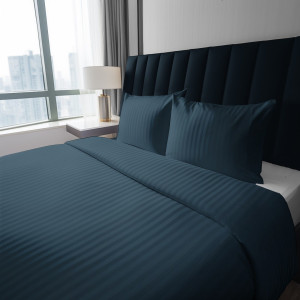 Pościel adamaszek 200x220 Bawełna 100% satynowo-atłasowa Pure Denim
