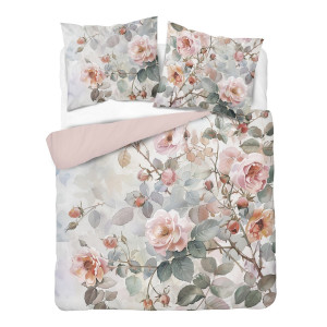 Pościel 160x200 satynowa z mikrowłókna Vintage Rose 5305A