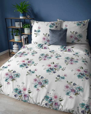Pościel flanelowa 200x220 Wiosenne Bukiety 5629B