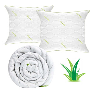 Kołdra i poduszki 200x220 ALOE VERA całoroczny komplet