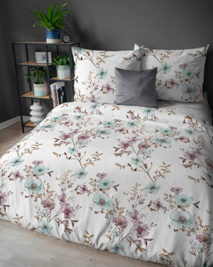 Pościel flanelowa 200x220 Kwiatowa Harmonia 5635B