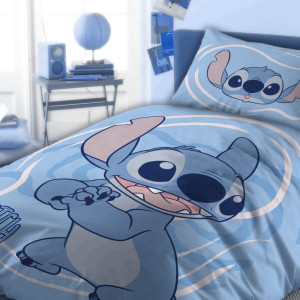 Pościel stitch 140x200 bawełniana 002W niebieska