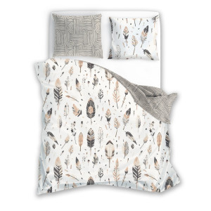 Pościel satynowa bawełna 200x220 Pióra Spokoju BOHO 007