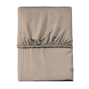 Prześcieradło z gumką 120x200 mikrofibra satynowa taupe