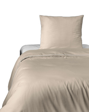 Pościel 140x200 bawełniana z Makosatyny Pure TAUPE