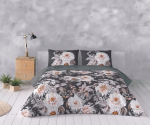 Pościel satynowa bawełna 160x200 w kwiaty PRESTIGE 11