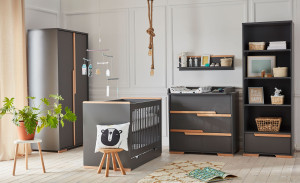 Pinio Snap Zestaw 5 (łóżeczko 120x60 + szuflada + regał + szafa + komoda + przewijak + półka)