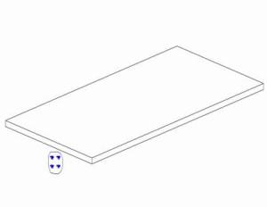 Pinio Marsylia MDF Półka dodatkowa do szafy 3-drzwiowej