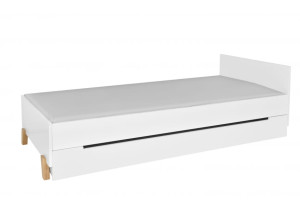 Novelies Zara Łóżko 200x90 z szufladą białe