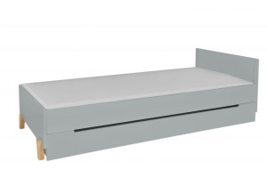 Novelies Zara Łóżko 200x90 z szufladą szary
