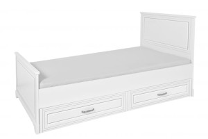 Novelies Melody Łóżko 200x90 z szufladą białe