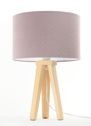 Lampka nocna Jasmine lawendowa kropeczki