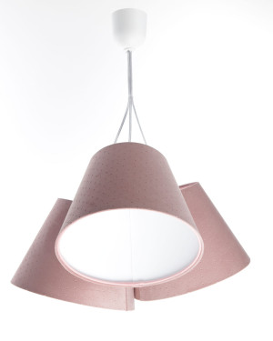 Wisząca lampa Jasmine 3 różowa