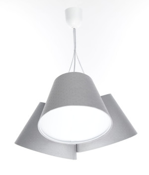 Wisząca lampa Jasmine 3 szara