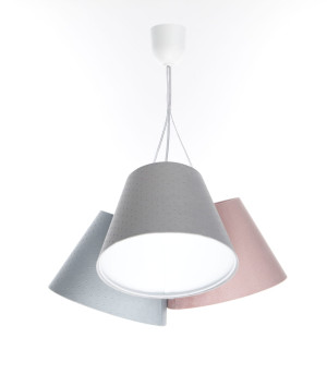 Wisząca lampa Jasmine 3 kolorowa z szarym