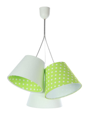 Wisząca lampa Coco kropeczki zielona