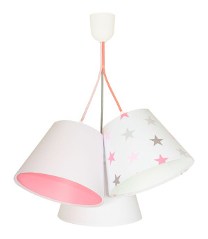 Wisząca lampa Coco gwiazdki różowa
