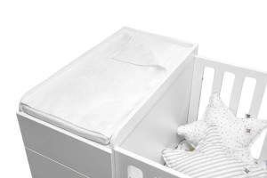 Bellamy Snowy white lniany przewijak do łóżeczka UP!