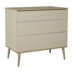 Beżowa komoda 3 szuflady Quax Flow Clay&Oak
