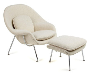 Fotel z podnóżkiem insp. Womb Chair boulce