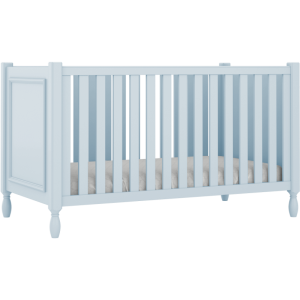 Błękitne łóżeczko Sofi z ozdobnymi nóżkami 70x140
