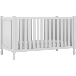 Szare łóżeczko Sofi z ozdobnymi nóżkami 70x140