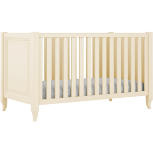 Kremowe łóżeczko Charlotte ze stylizowanymi nóżkami 70x140