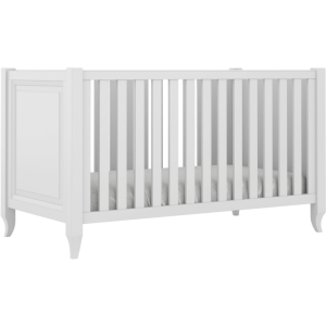 Szare łóżeczko Charlotte ze stylizowanymi nóżkami 70x140