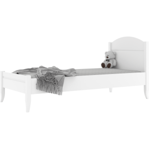 Białe eleganckie łóżko dziecięce 90x200