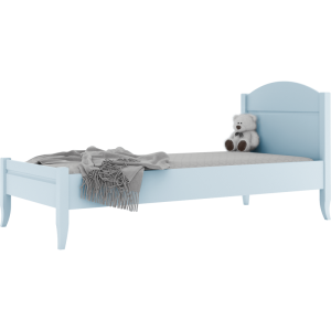 Błękitne eleganckie łóżko dziecięce 90x200