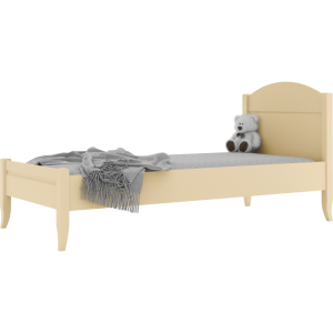 Kremowe eleganckie łóżko dziecięce 90x200
