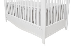 Bellamy Stone gray lniana falbana 2-stronna do łóżeczka