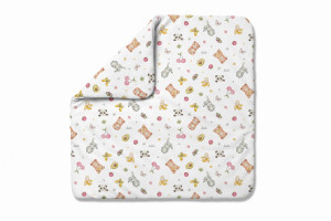 Bambusowa kołdra niemowlęca 75x75 + wstęga do rożka Candy Cute