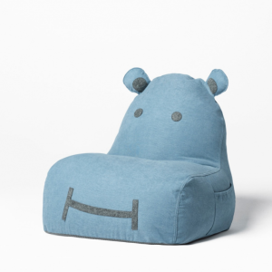 Pufa siedzisko Hippo Soft - Niebieska