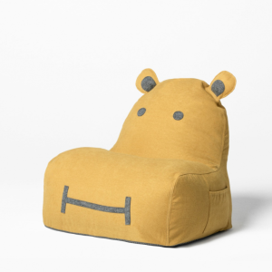 Pufa siedzisko Hippo Soft - Żółta