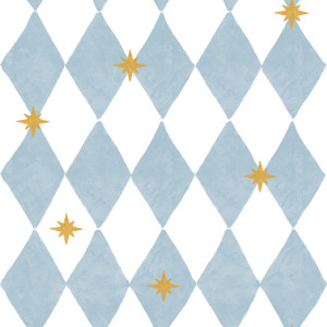 Tapeta French Diamonds with Stars