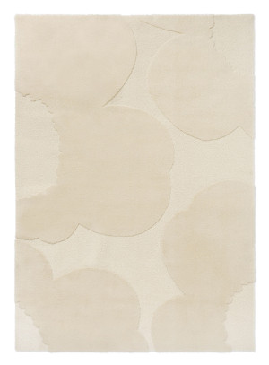 Nowoczesny dywan Marimekko Iso Unikko Natural White - kremowe kwiaty