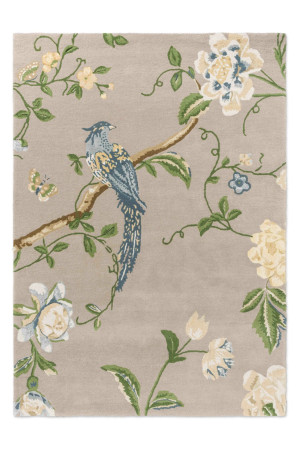 Dywan dziecięcy Laura Ashley Summer Palace Truffle/Seaspray - motyw roślinny
