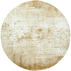 Nowoczesny okrągły żółto-beżowy dywan Louis De Poortere Virgin Land Mercury Round