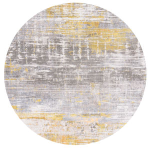 Okrągły szaro-żółty dywan Louis De Poortere Streaks Sea Bright Sunny Round