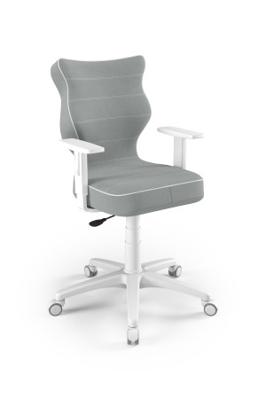 Entelo Ergonomiczne krzesło biurkowe dla dzieci Duo szaro białe