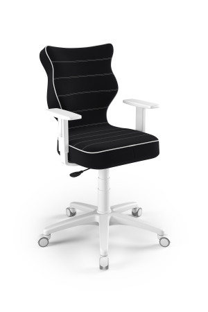 Entelo Ergonomiczne krzesło biurkowe dla dzieci Duo czarno białe
