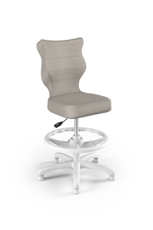 Entelo Ergonomiczne krzesło biurkowe dla dzieci Petit z podnóżkiem szare